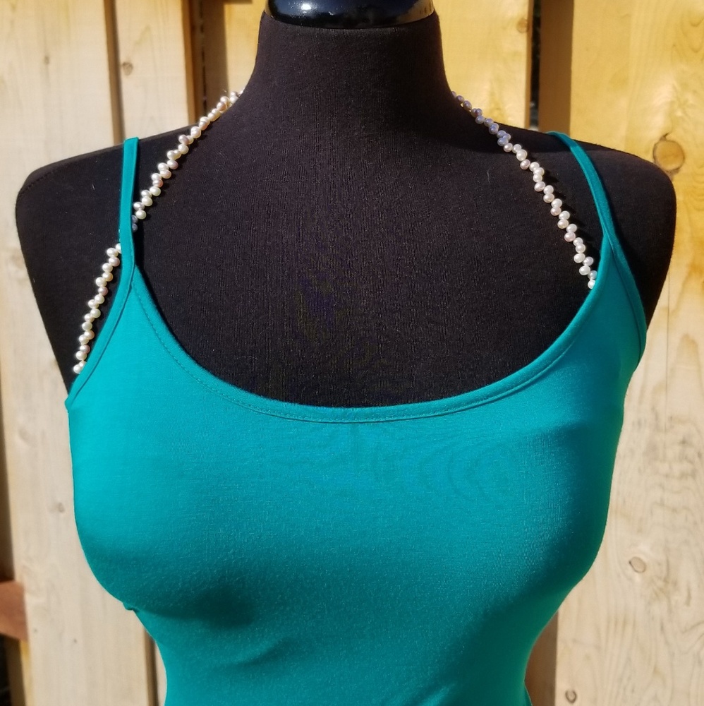 Wht Pearl Halter Bra Straps